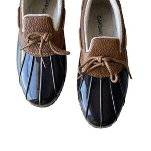 Gawbaw Black and Brown Water Resistant Slip-On Shoes
